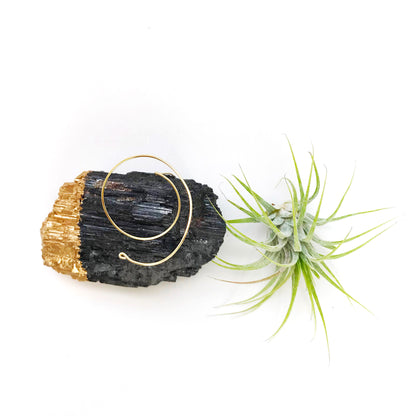 Gold Dipped Black Tourmaline Air Plant Holder