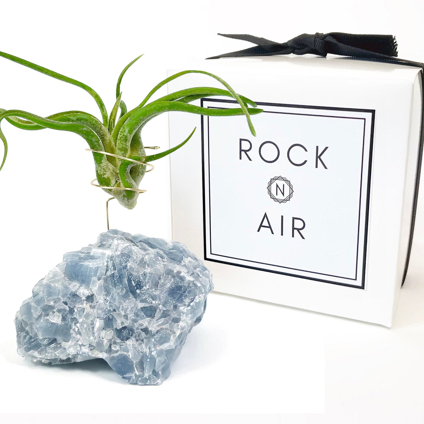 Blue Calcite Crystal Air Plant Holder