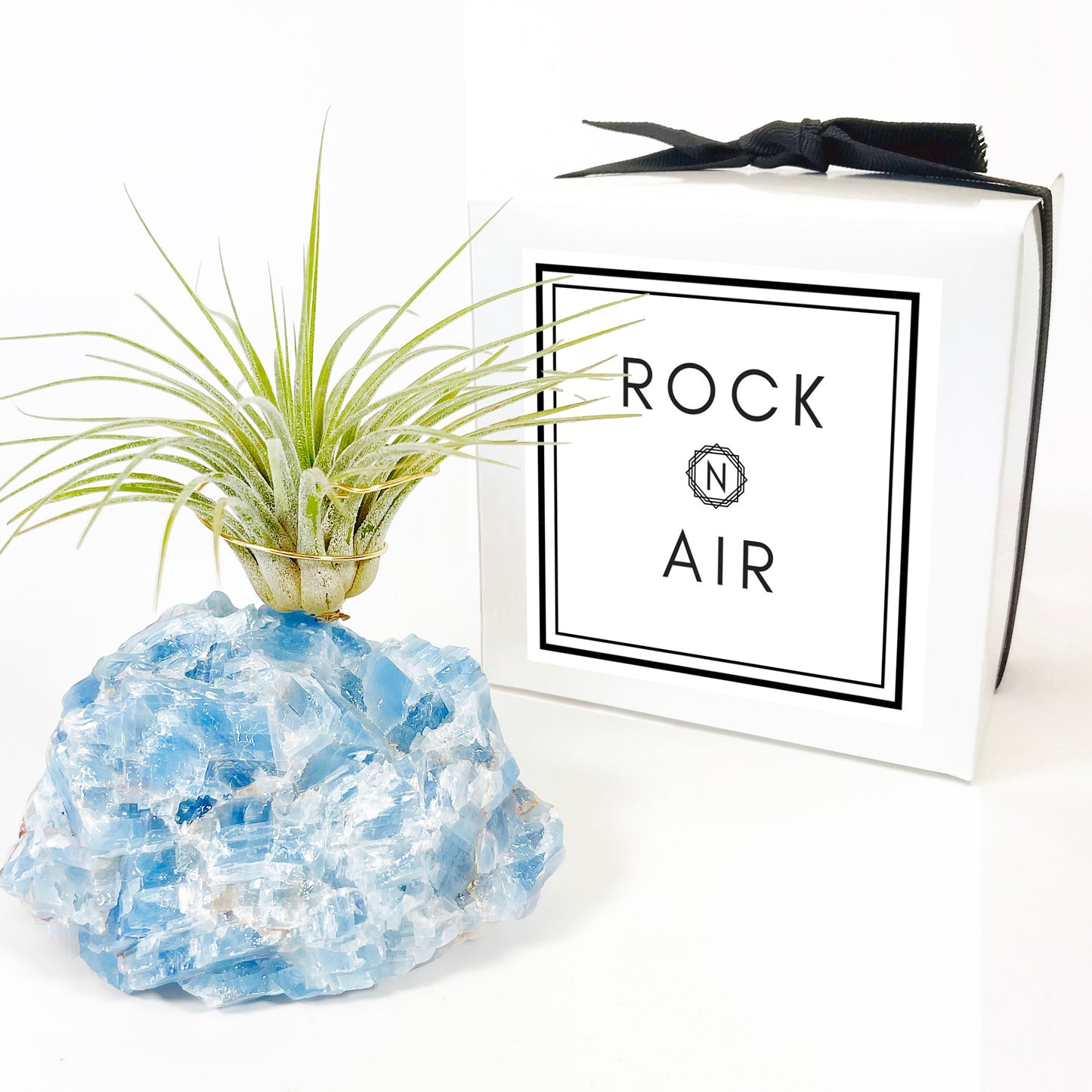 Blue Calcite Crystal Air Plant Holder