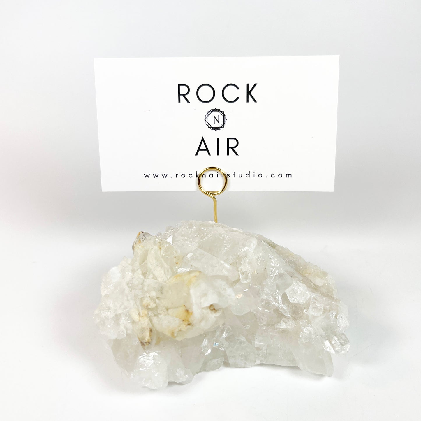 Unique Picture Holder or Photo Stand for Home or Office - Raw Clear Quartz Crystal