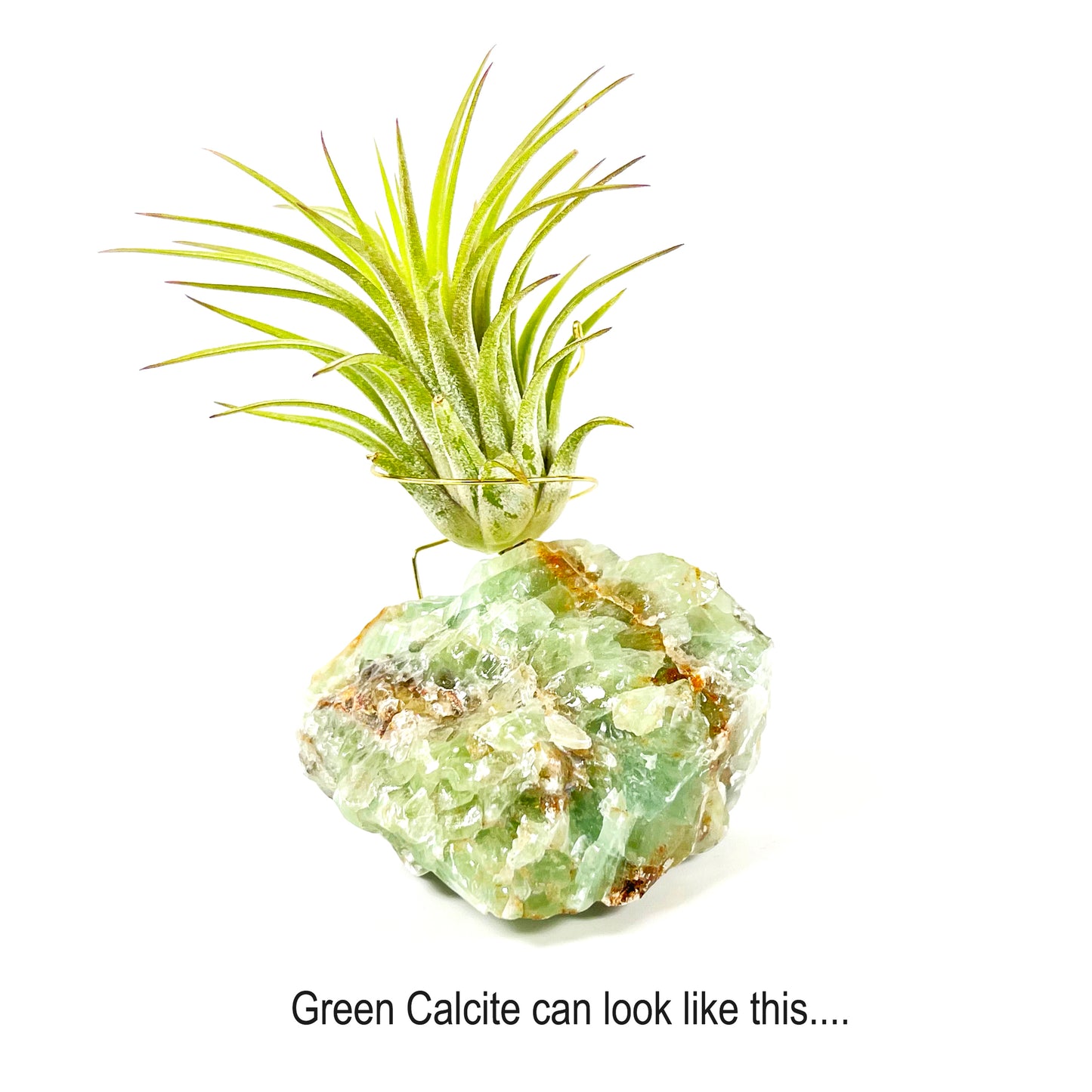 Green Calcite Air Plant Holder