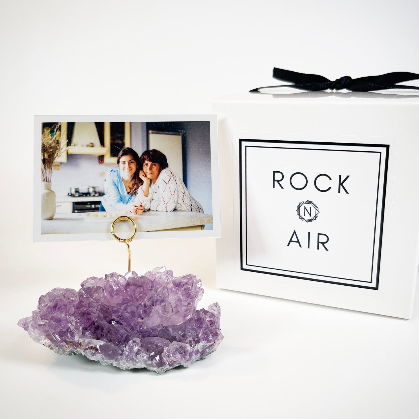 One-of-a-Kind Amethyst Crystal Picture Holder for Home or Office