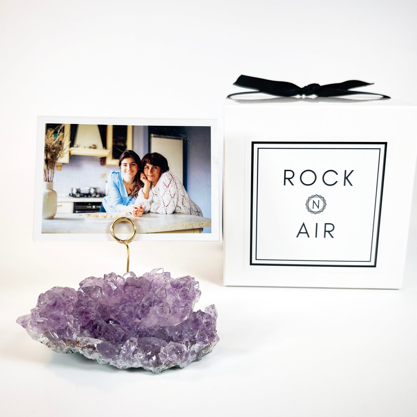 One-of-a-Kind Amethyst Crystal Picture Holder for Home or Office