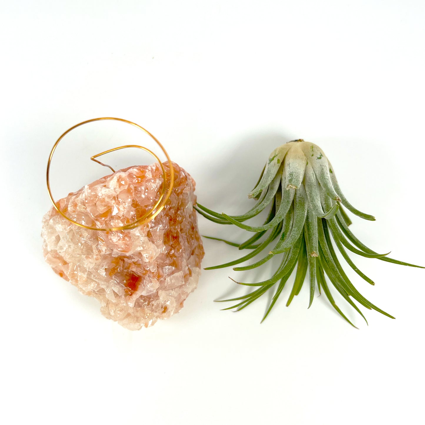 Red Calcite Crystal Air Plant Holder (includes Air Plant and Merry Merry Christmas Gift Box)