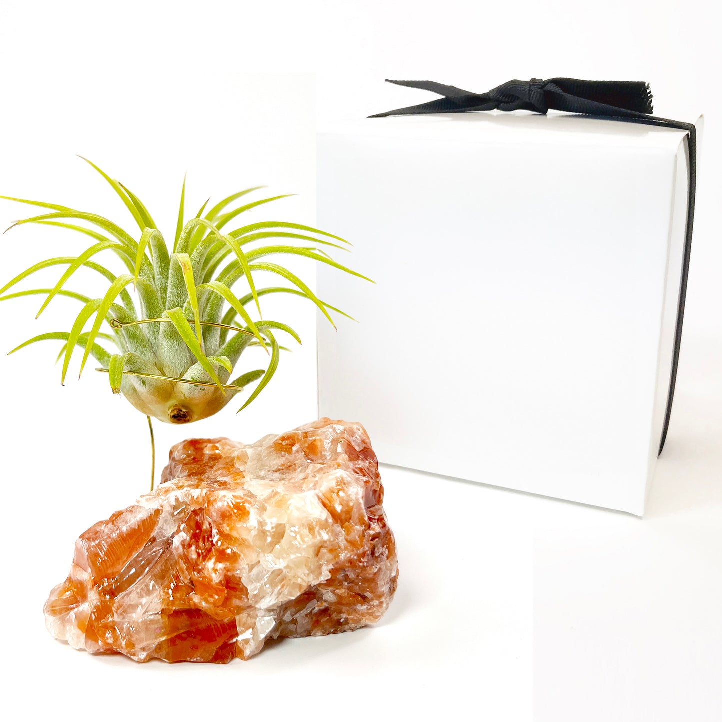 Red Calcite Crystal Air Plant Holder